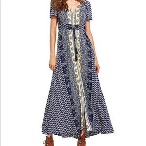 Women bottom up split dress